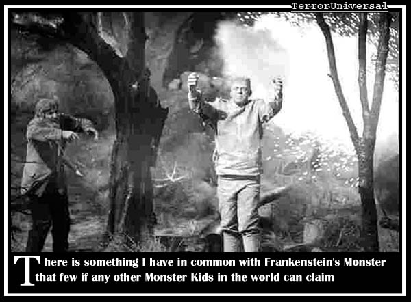 There is something I have in common with Frankenstein's Monster that few if any other Monster Kids in the world can claim