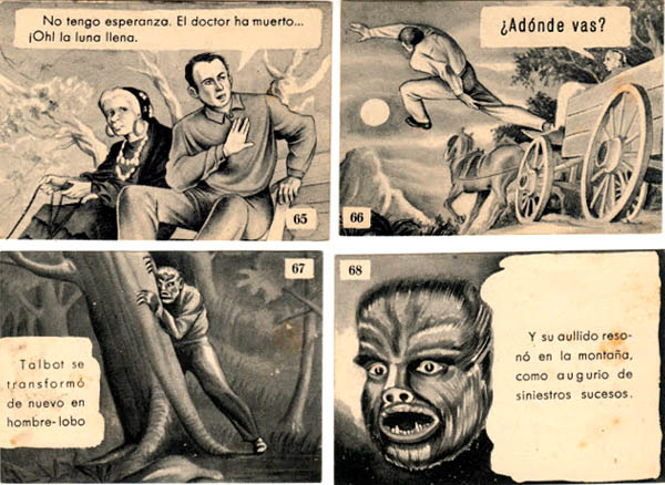 Cromos Frankenstein y el Hombre Lobo
