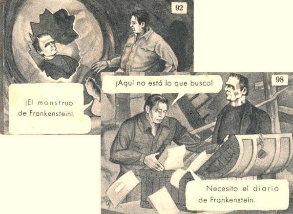 Cromos Frankenstein y el Hombre Lobo