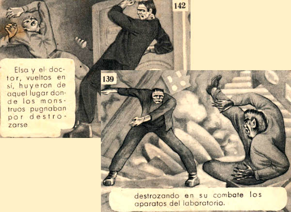 Cromos Frankenstein y el Hombre Lobo