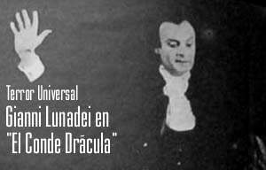 Gianni Lunadei como el Conde Drácula en el Teatro Lola Membrives