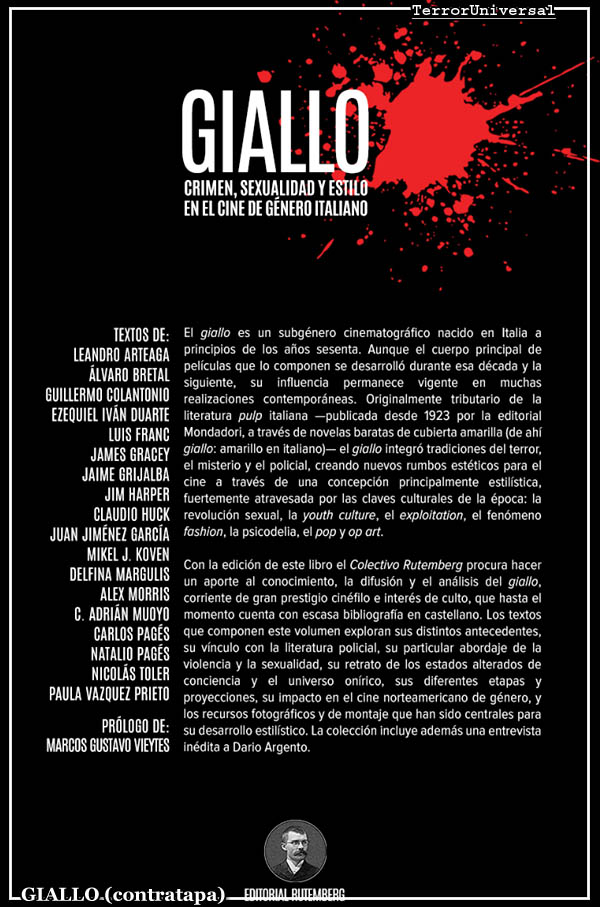 Giallo: Crimen, sexualidad y estilo en el cine de género italiano