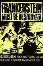 Peter Cushing ilustra el cartel de FRANKENSTEIN MUST BE DESTROYED (1968)