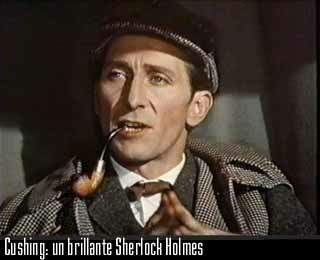 Peter Cushing como Sherlock Holmes