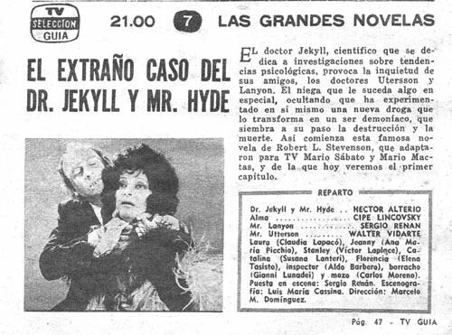 Dr Jekyll hace de las suyas- TV Guia 423 (01-09-71) gentileza JC Moyano
