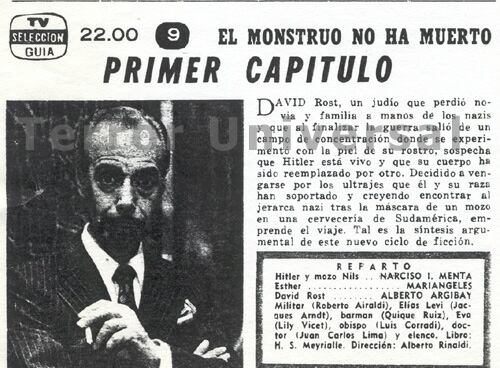 Narciso asegura que El monstruo no ha muerto - TV Guia (Mayo 1970)