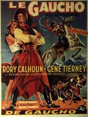 Afiche de uno de los westerns de Tourneur  WAY OF A GAUCHO