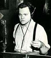 Orson Welles, al frente del Mercury Theatre