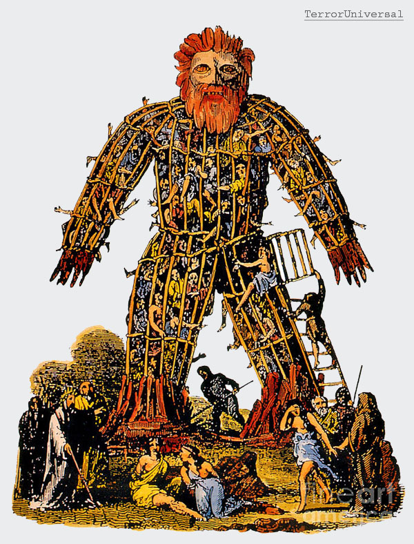 "The Wicker Man", grabado antiguo